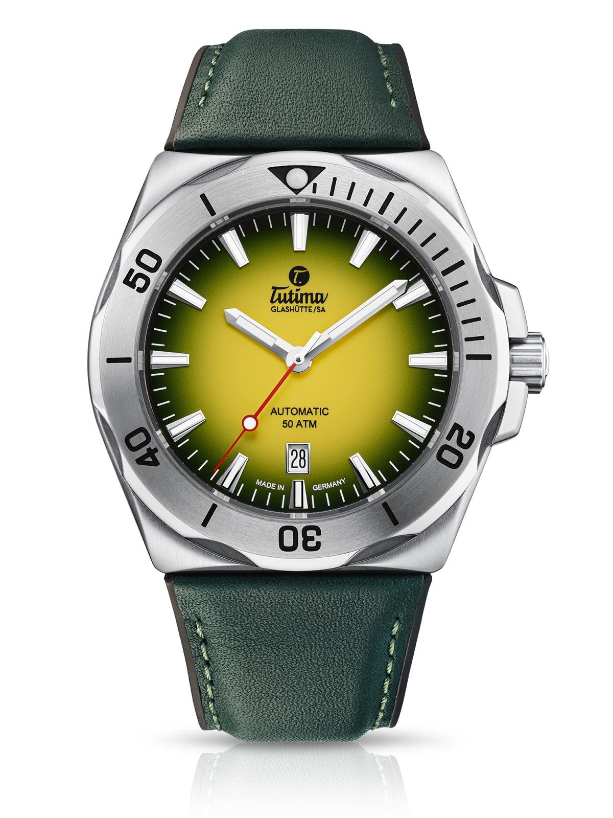 アザーブランド other brand TUTIMA グランドフリーガー 6105-03 SS/革ベルト 自動巻き メンズ 腕時計